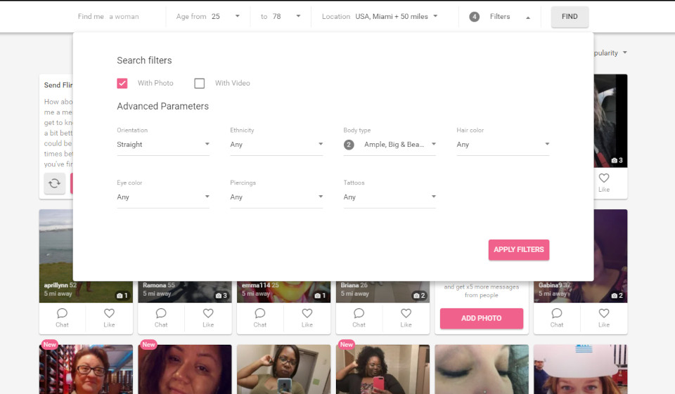 Ontwerp en bruikbaarheid van FatFlirt